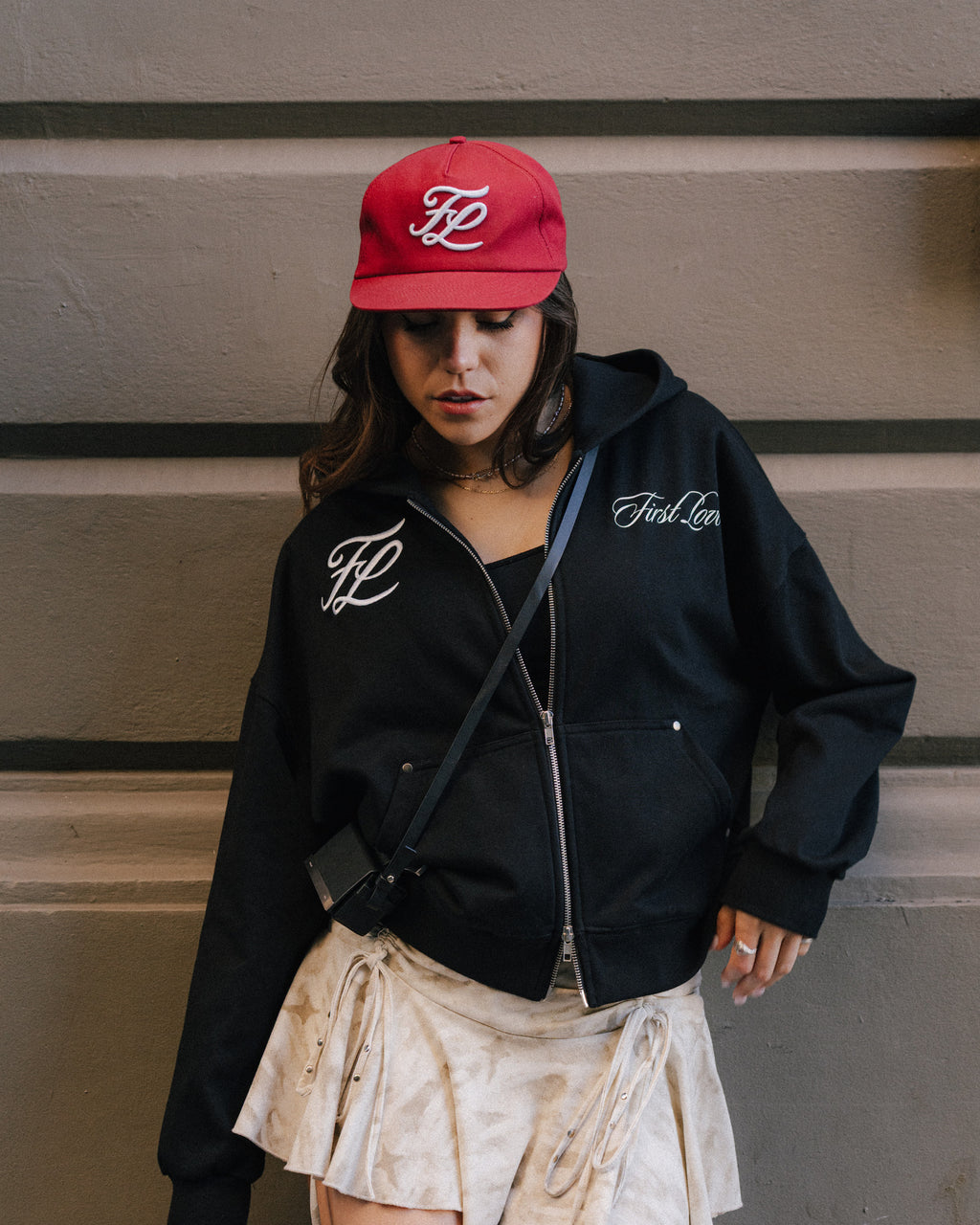 Black hoodie on body, front