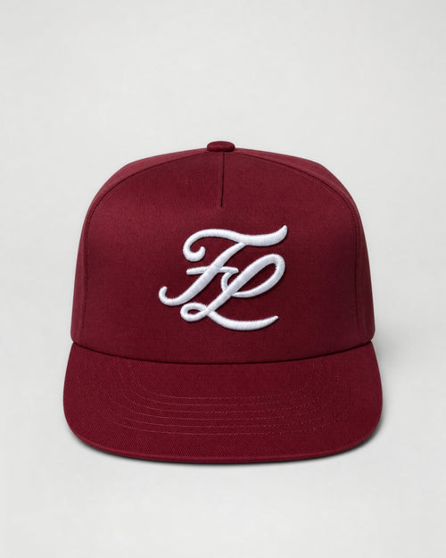 Burgundy cap, front