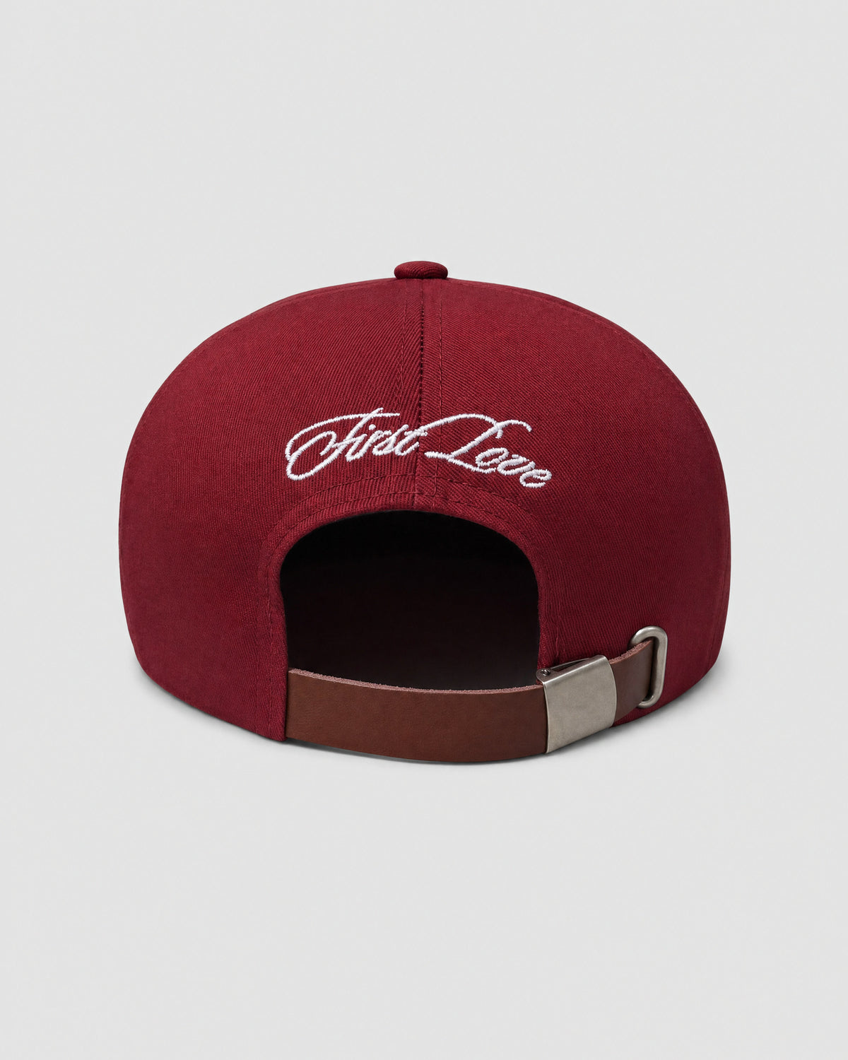 Burgundy cap, back