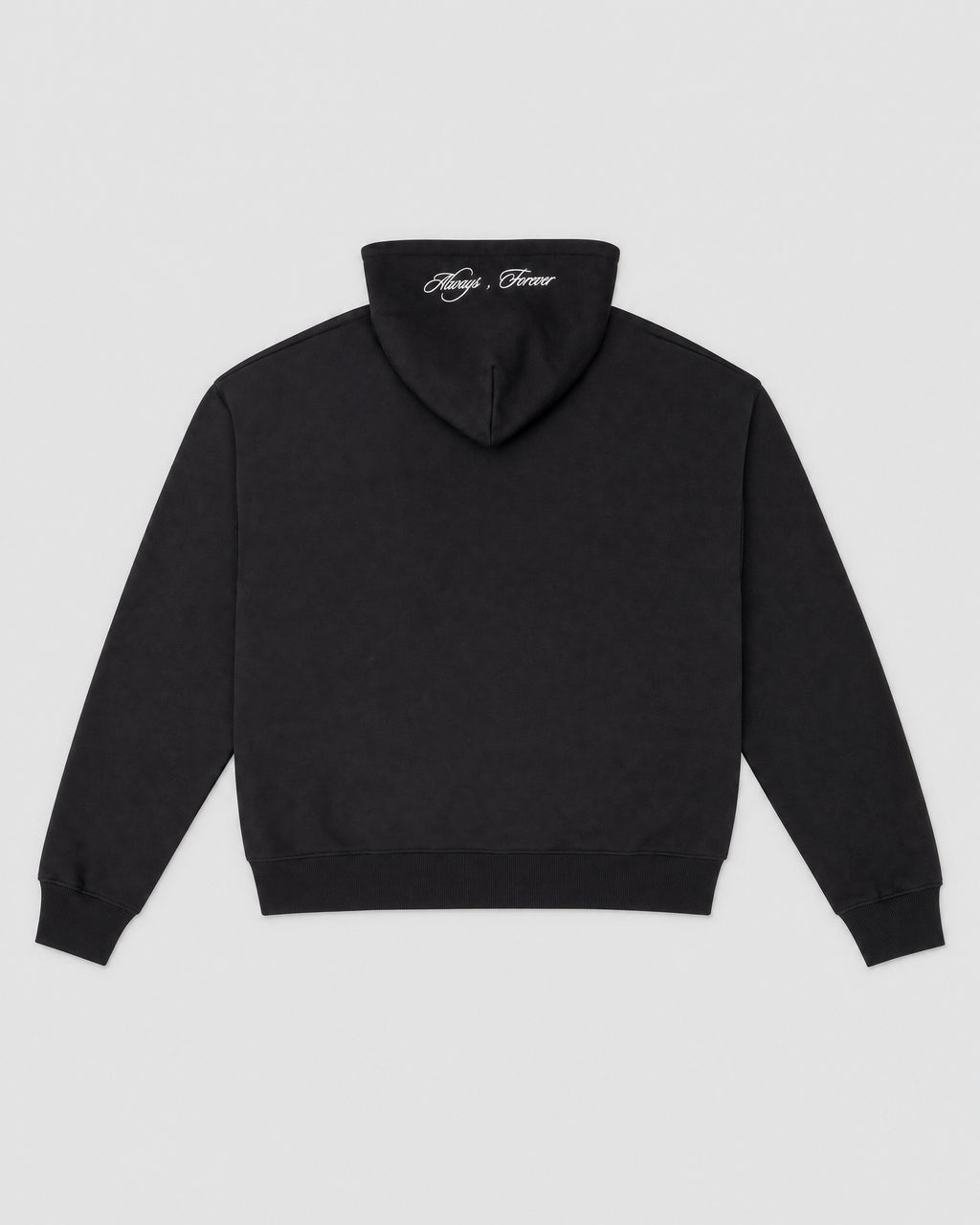 Black hoodie, back