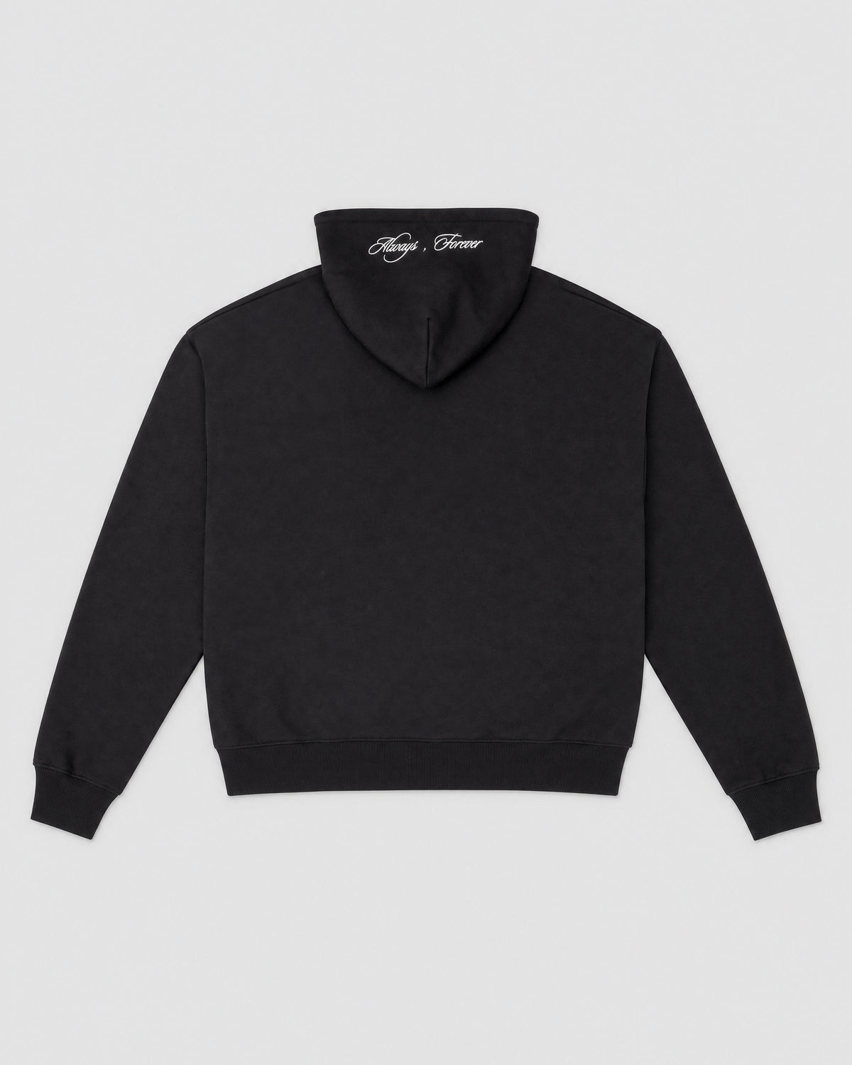 Black hoodie, back